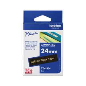 Brother TZe-354 Gold on Black Tape 24mm
